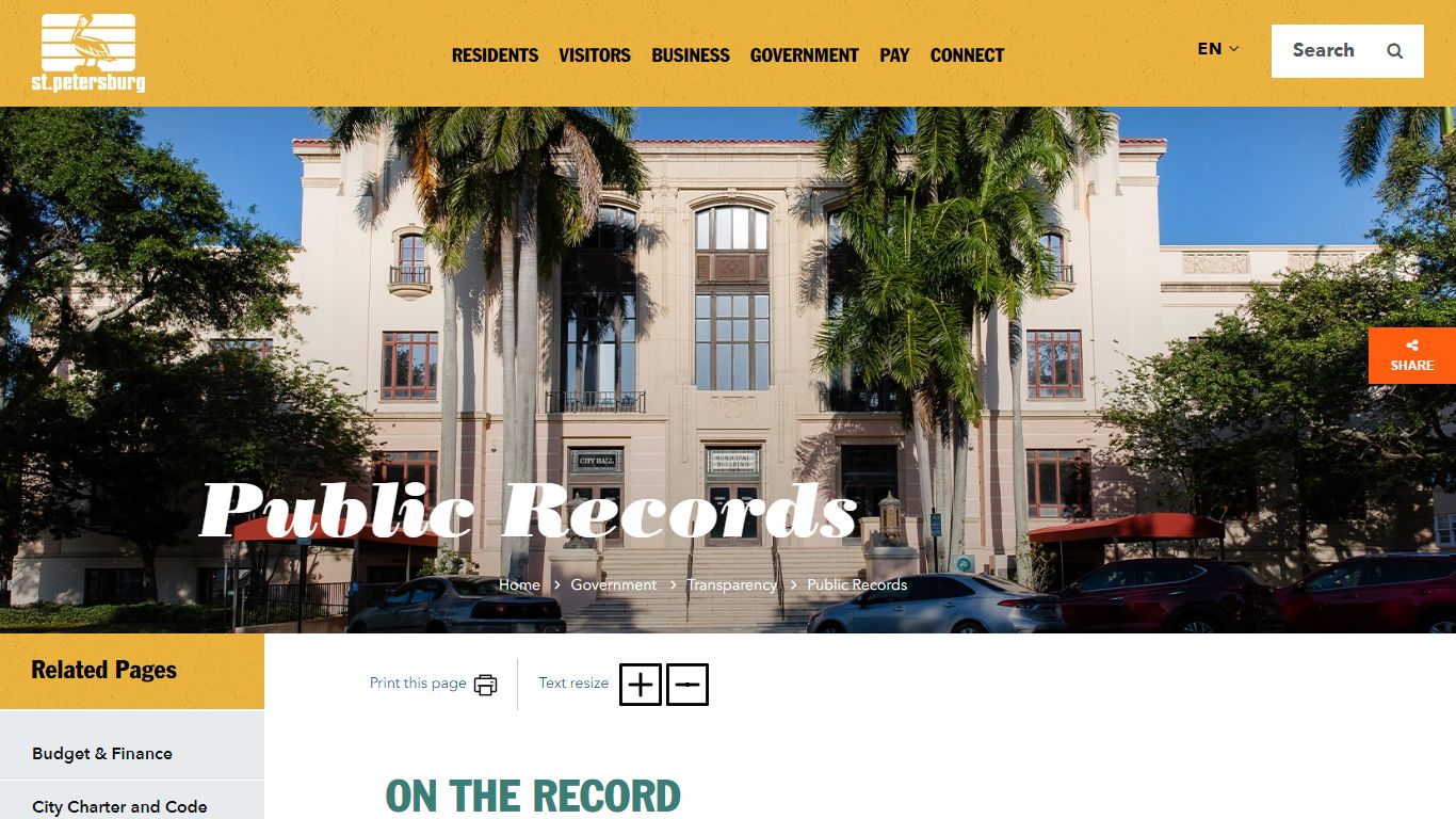 Public Records - St. Petersburg, Florida